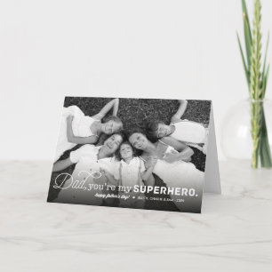 Vater Sie sind mein Superheld-Foto zum Geburtstag  Karte