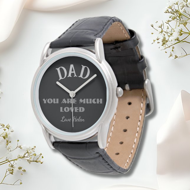 Vater Sie sind sehr geliebt klassischen Lederband  Armbanduhr (Dad You Are Much Loved -Classic Leather Strap Sports Watch.)