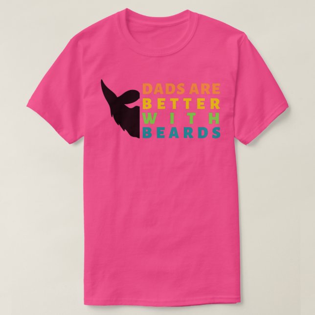 Vater sind besser mit Beards 70 T-Shirt (Design vorne)