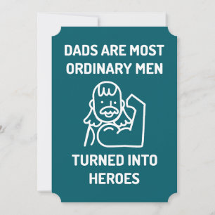 Vater sind Helden Vatertagskarte - Flexing Vater Feiertagskarte