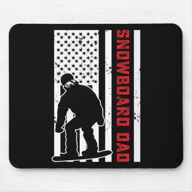 Vater Snowboarden Papa Sn Mousepad (Vorne)