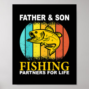 Vater-Sohn-Angelfreunde fürs Leben Vatertag Poster