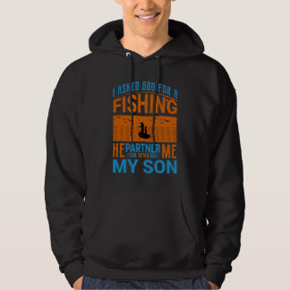 Vater-Sohn-Design für Angelfreunde Hoodie