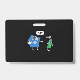Vater & Sohn Diskette Geschenk Computertechnik Ausweis