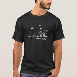 Vater & Sohn Fischer Glückliche Stunden Angler T-S T-Shirt