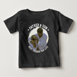 Vater & Sohn individuelles Foto Bester Freund Vate Baby T-shirt
