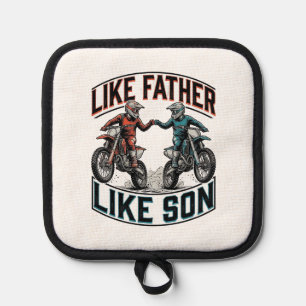 Vater-Sohn-Motocross-Vintage-Vector-Shirt Topflappen