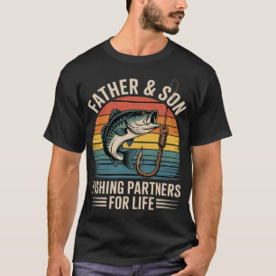 Vater Sohn passende Bassangeln Fisch Papa T-Shirt