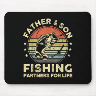 Vater-Sohn-passendes Angel-Shirt Lustiger B Fisch Mousepad