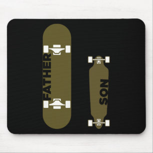 Vater Sohn Skater Skateboard Skate Skating Brett F Mousepad