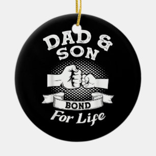 Vater & Sohn verbindet sich fürs Leben Vater Keramik Ornament