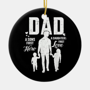 Vater Söhne erste Töchter Liebe für den Vater Keramik Ornament