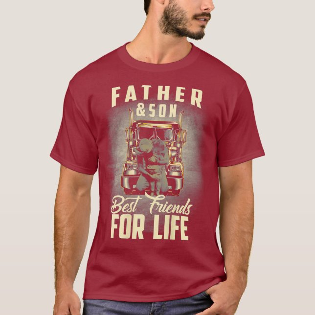 Vater Son Best Friends for Life Vathers Day T-Shirt (Vorderseite)