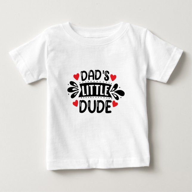 Vater Son Daddy, Vaters kleiner Typ Baby T-shirt (Vorderseite)