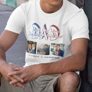 VATER Son & Daughter Zitat FotoCollage Familiennam T-Shirt