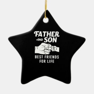 Vater Son Friends Fist Bump Shirt Vatertag Keramik Ornament