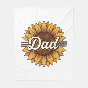 Vater Sonnenblume Vintage Gravur Shirt Design_1 Fleecedecke