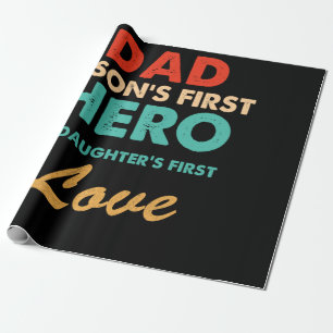 Vater Sons Erste Heldentochter: Erste Liebe Väter Geschenkpapier