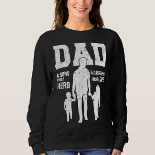 Vater Sons Erste Heldentochter-Liebe zum Vatertag Sweatshirt