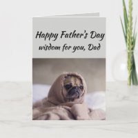 Vater Spaß Vatertag Weisheit Niedlicher Mops Hund 