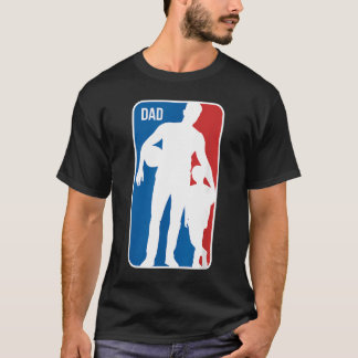 Vater Sport Basketball Vater Sohn Silhouette Väter T-Shirt