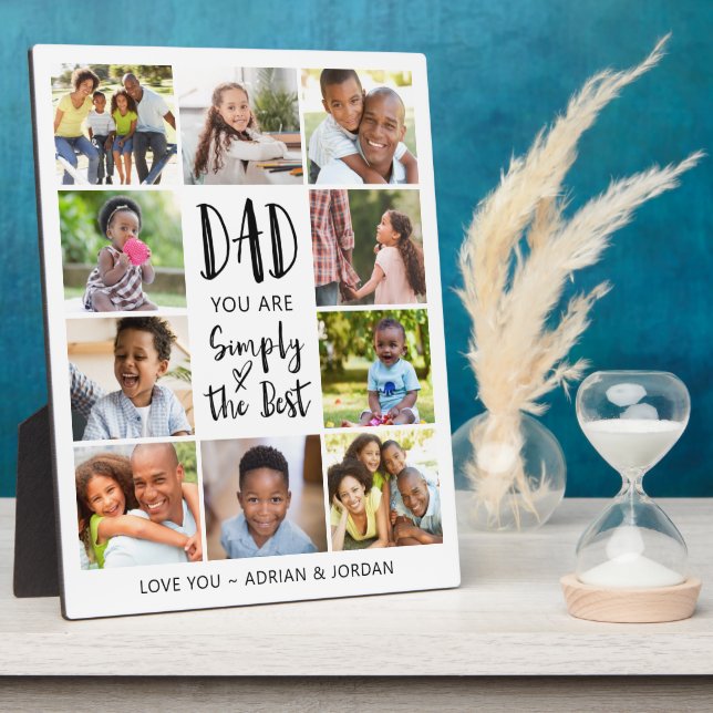 Vater Sprichwort 10 FotoCollage Moderne Typografie Fotoplatte (Seite)