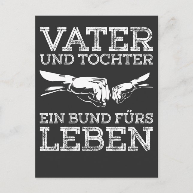 Vater Spruch Eltern Kind Postkarte (Vorderseite)