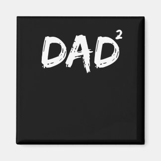 Vater Squared Shirt Witziger Vater von zwei Kinder Magnet