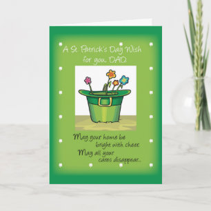 Vater, St. Patrick's Day Hat mit Blume Karte
