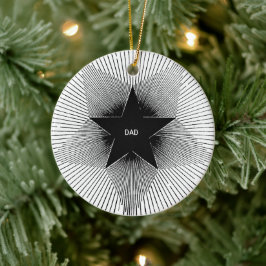 Vater Star Groovy Vintag Retro-Vibes Geburtstag Keramik Ornament