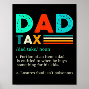 Vater Steuer Definition Retro Vintage 1 Poster