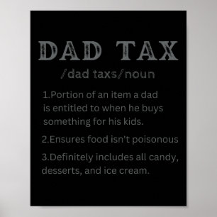Vater Steuer Definition Retro Vintage Poster
