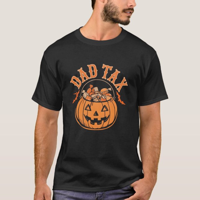 Vater Steuer Halloween Streich oder Saß Süßigkeit  T-Shirt (Vorderseite)