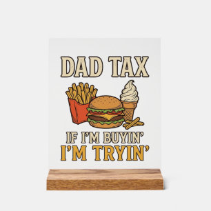 Vater Steuer Lustig Fast Food Vater Zitat Vektor D Acrylschild