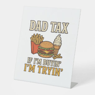 Vater Steuer Lustig Fast Food Vater Zitat Vektor D Sockelschild