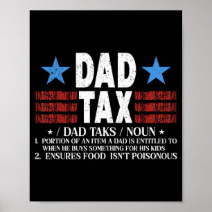 Vater-Steuer Lustige Definition Vatertag Für Vater Poster