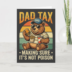 Vater Steuer Lustiger Bär Vater Humor Design Karte