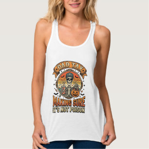 Vater Steuer Lustiges Halloween Skelett Süßigkeite Tank Top
