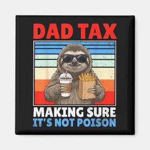 Vater Steuer sorgt dafür, dass lustiger Retro-Vate Magnet