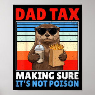 Vater Steuer sorgt dafür, dass lustiger Retro-Vate Poster