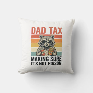 Vater Steuer Waschbär Vintage Lustiges Vater Shirt Kissen