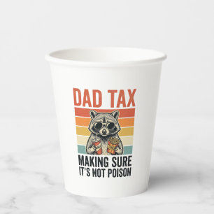 Vater Steuer Waschbär Vintage Lustiges Vater T-Shi Pappbecher