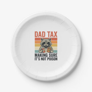 Vater Steuer Waschbär Vintage Lustiges Vater T-Shi Pappteller