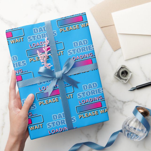 Vater-Storys Laden Bitte warten Geschenkpapier (Schenken)