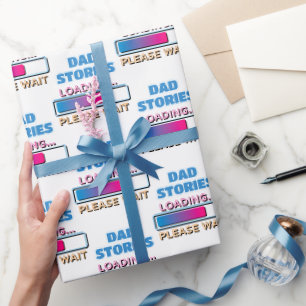 Vater-Storys Laden Bitte warten Geschenkpapier