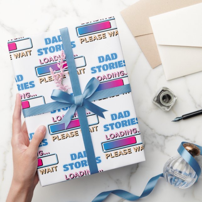 Vater-Storys Laden Bitte warten Geschenkpapier (Schenken)