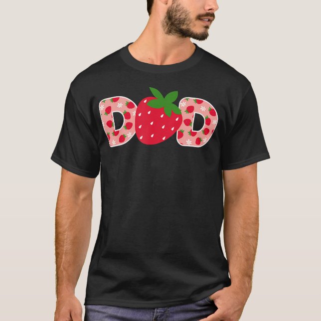 Vater Strawberry Erstgeburt Familie Funny Strawbe T-Shirt (Vorderseite)