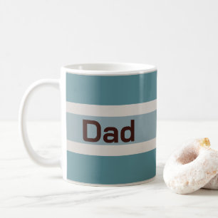 Vater Stumm geschattierte blaue Streifenmuster Kaffeetasse