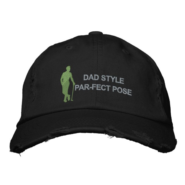 Vater Style Par-Fect Pose Moderner Golf Bestickte Baseballkappe (Vorderseite)