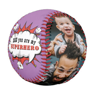 Vater Superheld Cartoon Vater`s Tag 2 Foto Baseball